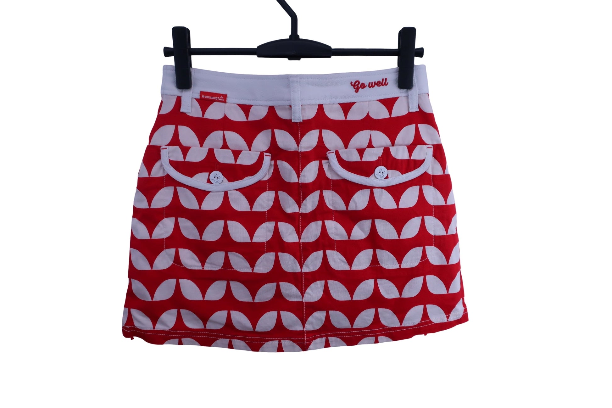 le coq sportif(ルコックスポルティフ) スカート 赤白総柄 レディース 9 A