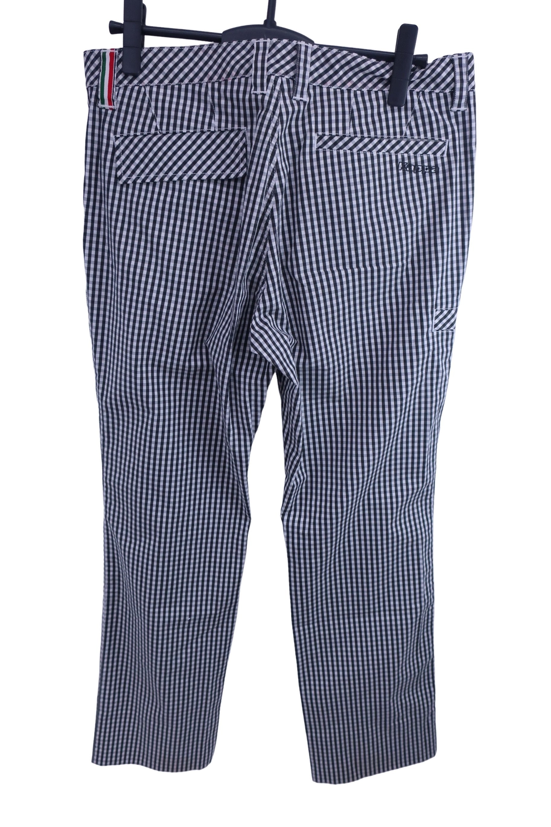 Kappa(カッパ) パンツ 白黒チェック メンズ 85 B