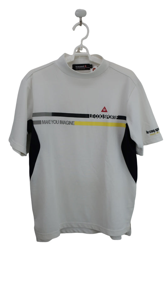le coq sportif(ルコックスポルティフ) 半袖モックネックシャツ 白 メンズ M A