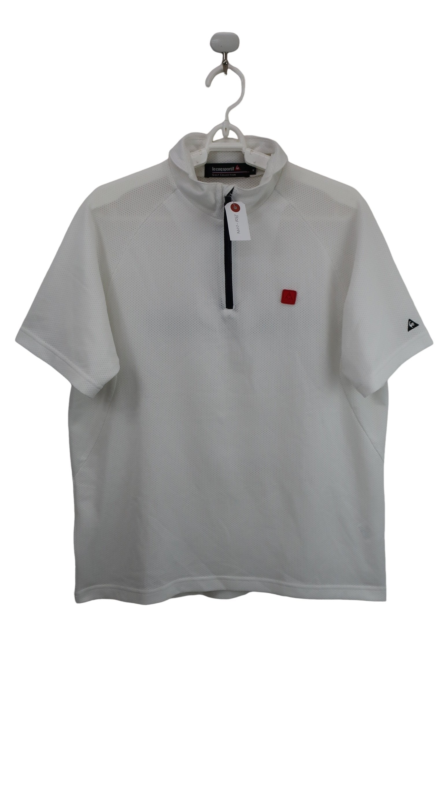le coq sportif(ルコックスポルティフ) 半袖ハーフジップシャツ 白 メンズ M A