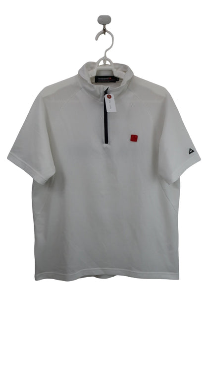 le coq sportif(ルコックスポルティフ) 半袖ハーフジップシャツ 白 メンズ M A