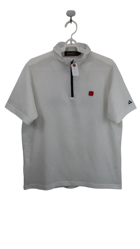 le coq sportif(ルコックスポルティフ) 半袖ハーフジップシャツ 白 メンズ M A