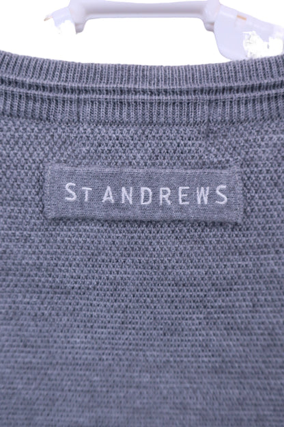 St ANDREWS(セントアンドリュース) ニットモックネックシャツ グレー レディース M 043-7270001 N