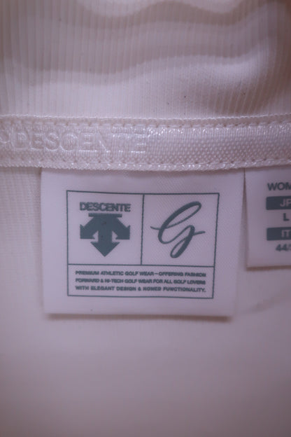DESCENTE(デサント) ハーフジップシャツ 白 レディース L DGWJA16 N