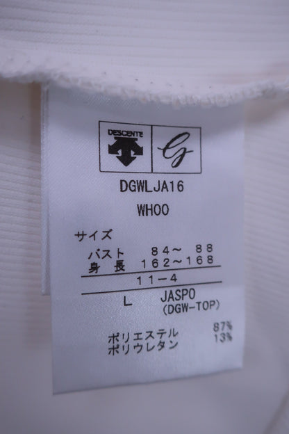 DESCENTE(デサント) ハーフジップシャツ 白 レディース L DGWJA16 N