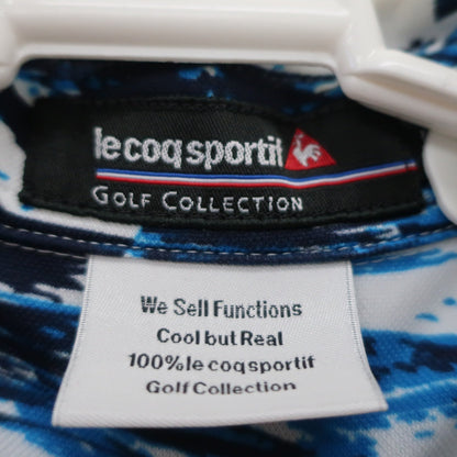 le coq sportif(ルコックスポルティフ) ポロシャツ 青系総柄 メンズ LL A