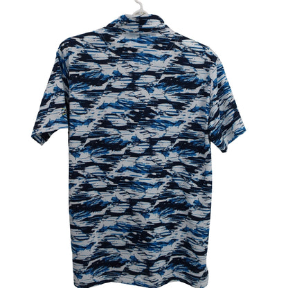 le coq sportif(ルコックスポルティフ) ポロシャツ 青系総柄 メンズ LL A