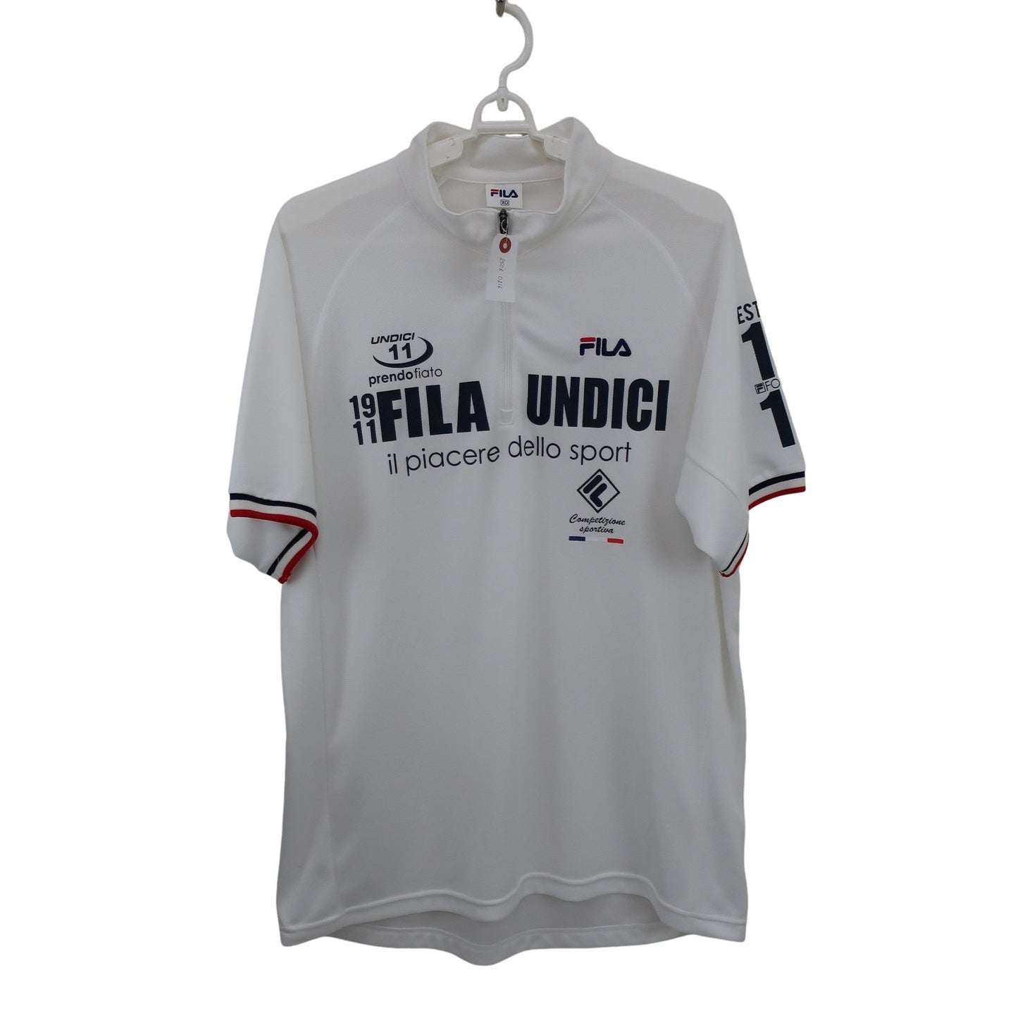 FILA GOLF(フィラゴルフ) 半袖ハーフジップシャツ 白 メンズ XO A