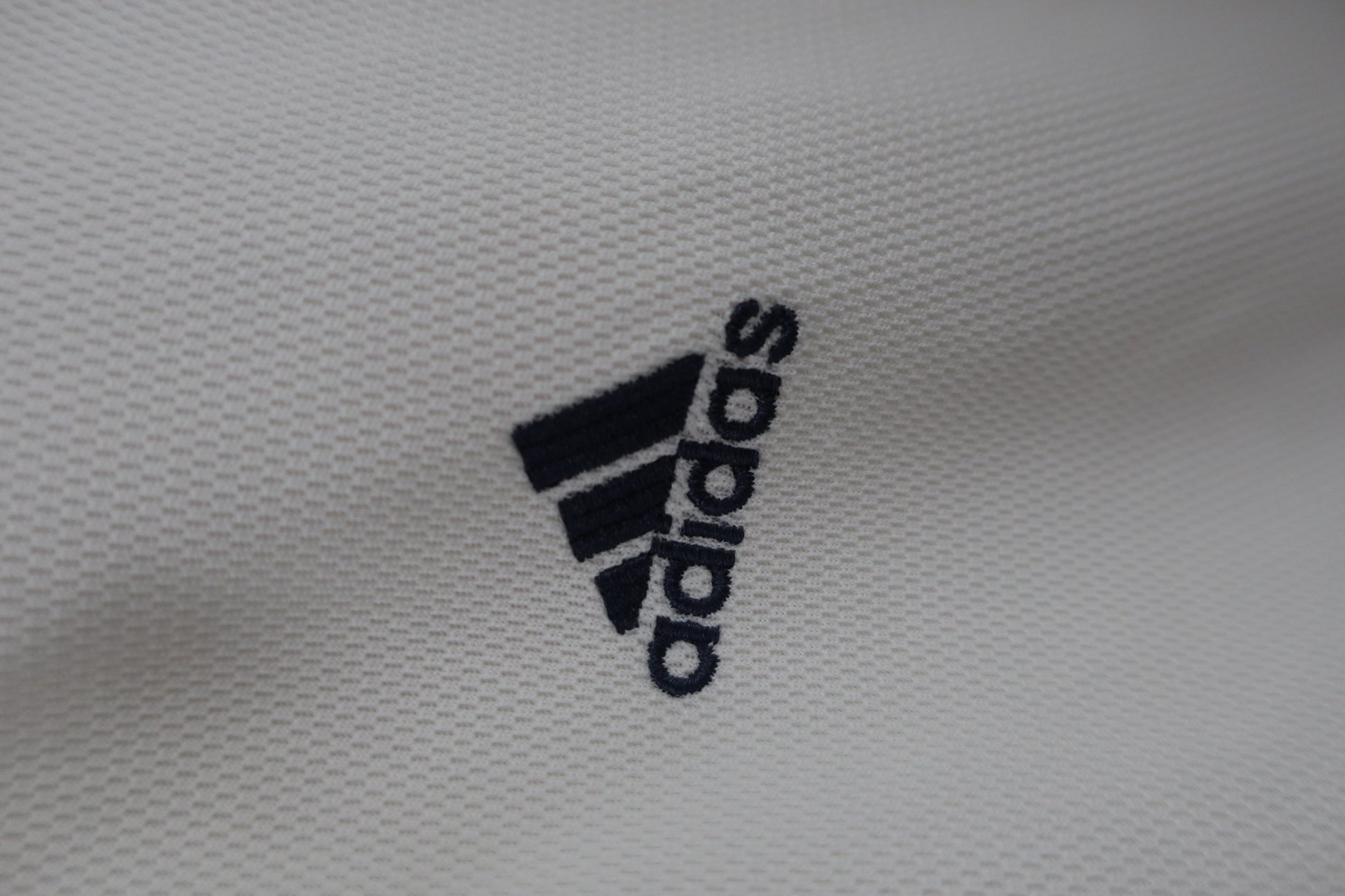 adidas(アディダス) ポロシャツ 白ネイビー メンズ L B