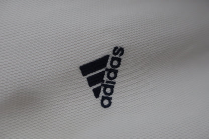 adidas(アディダス) ポロシャツ 白ネイビー メンズ L B