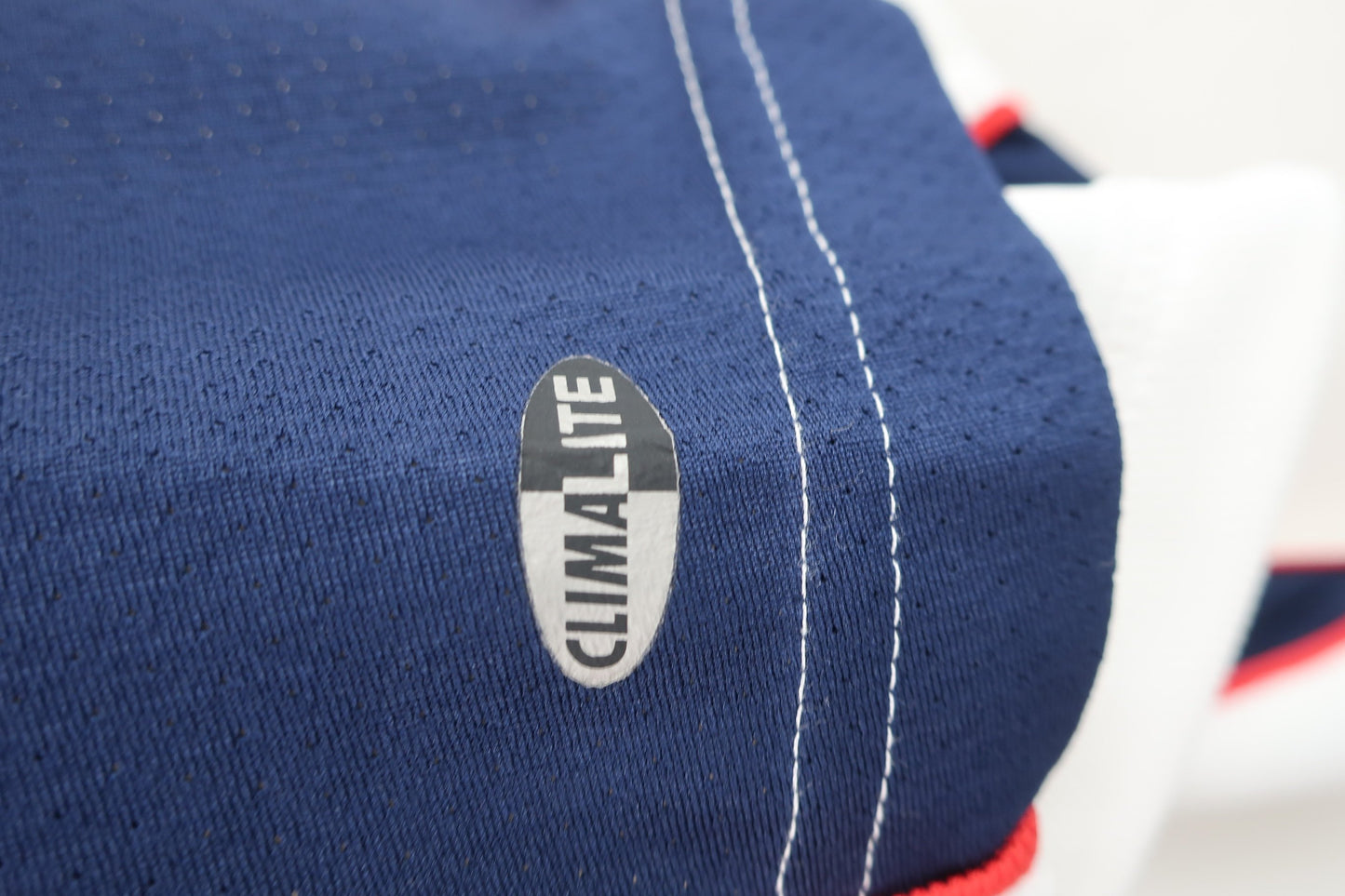 adidas(アディダス) ポロシャツ 白ネイビー メンズ L B