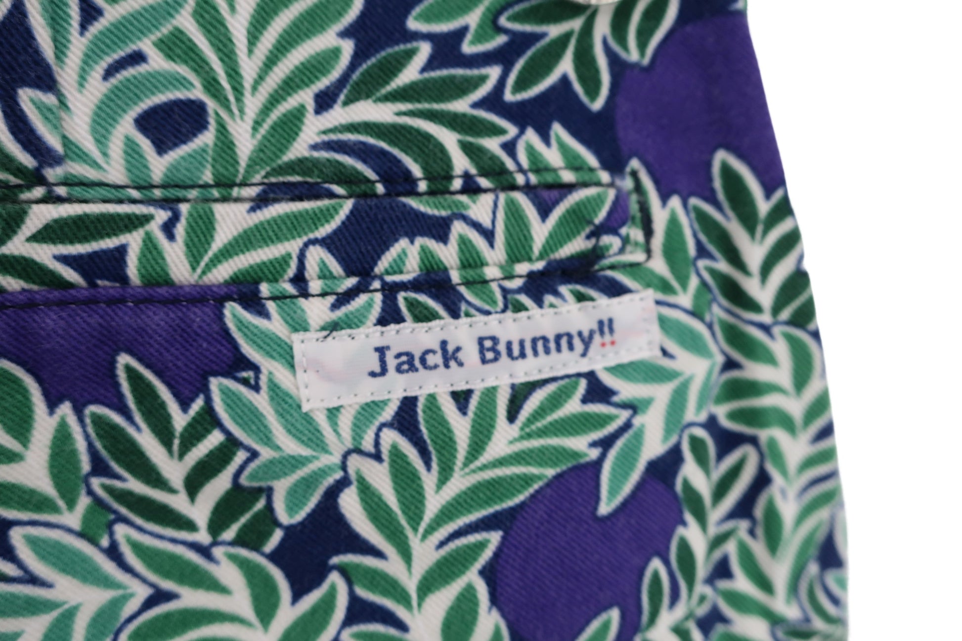 Jack Bunny(ジャックバニー) ハーフパンツ 紫葉っぱ柄 メンズ 4 262-9132325 A