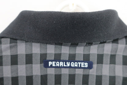 PEARLY GATES(パーリーゲイツ) ポロシャツ 黒チェック メンズ 4 053-0260695 B