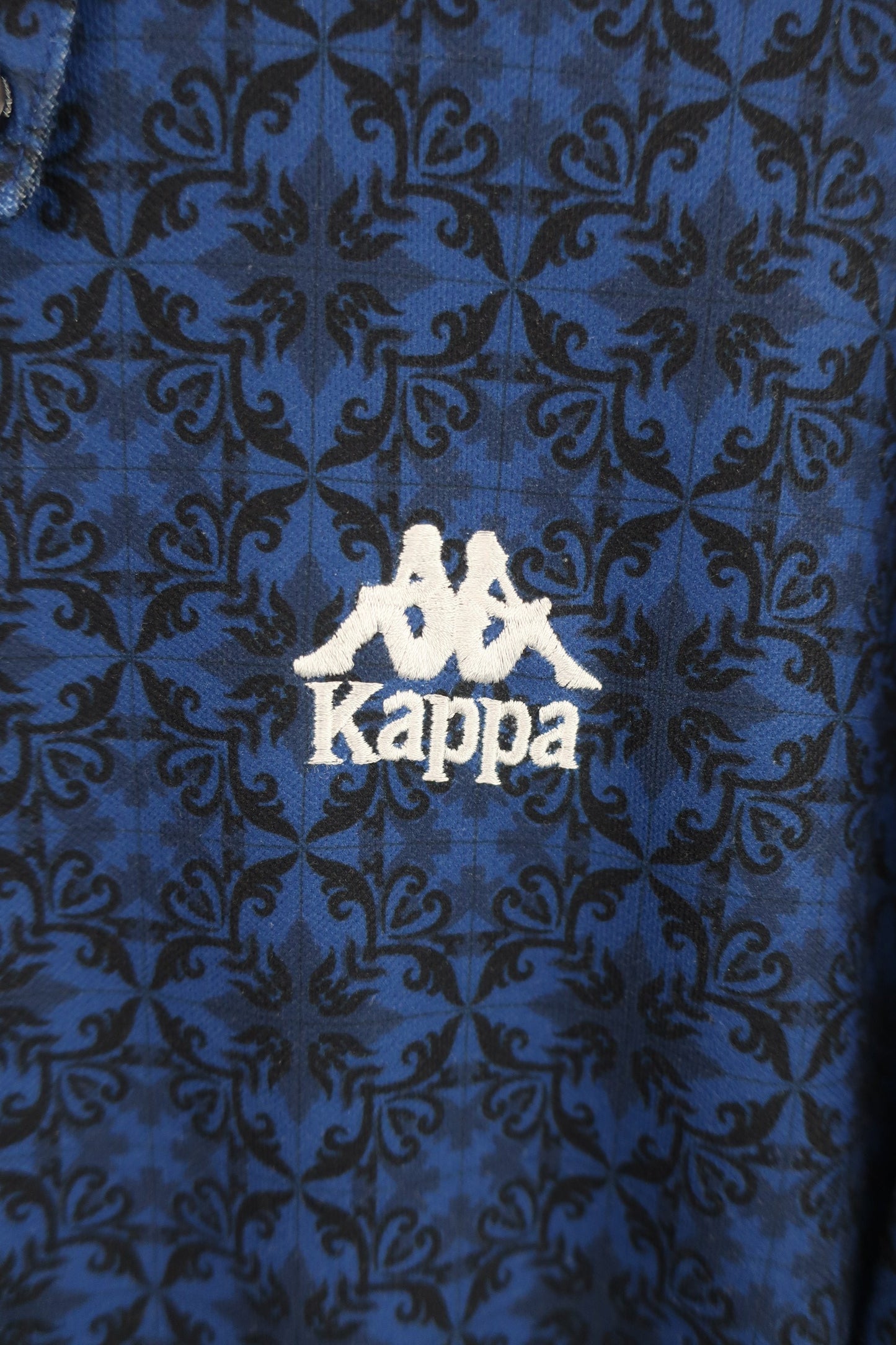 Kappa(カッパ) ポロシャツ ネイビー黒総柄 メンズ L B