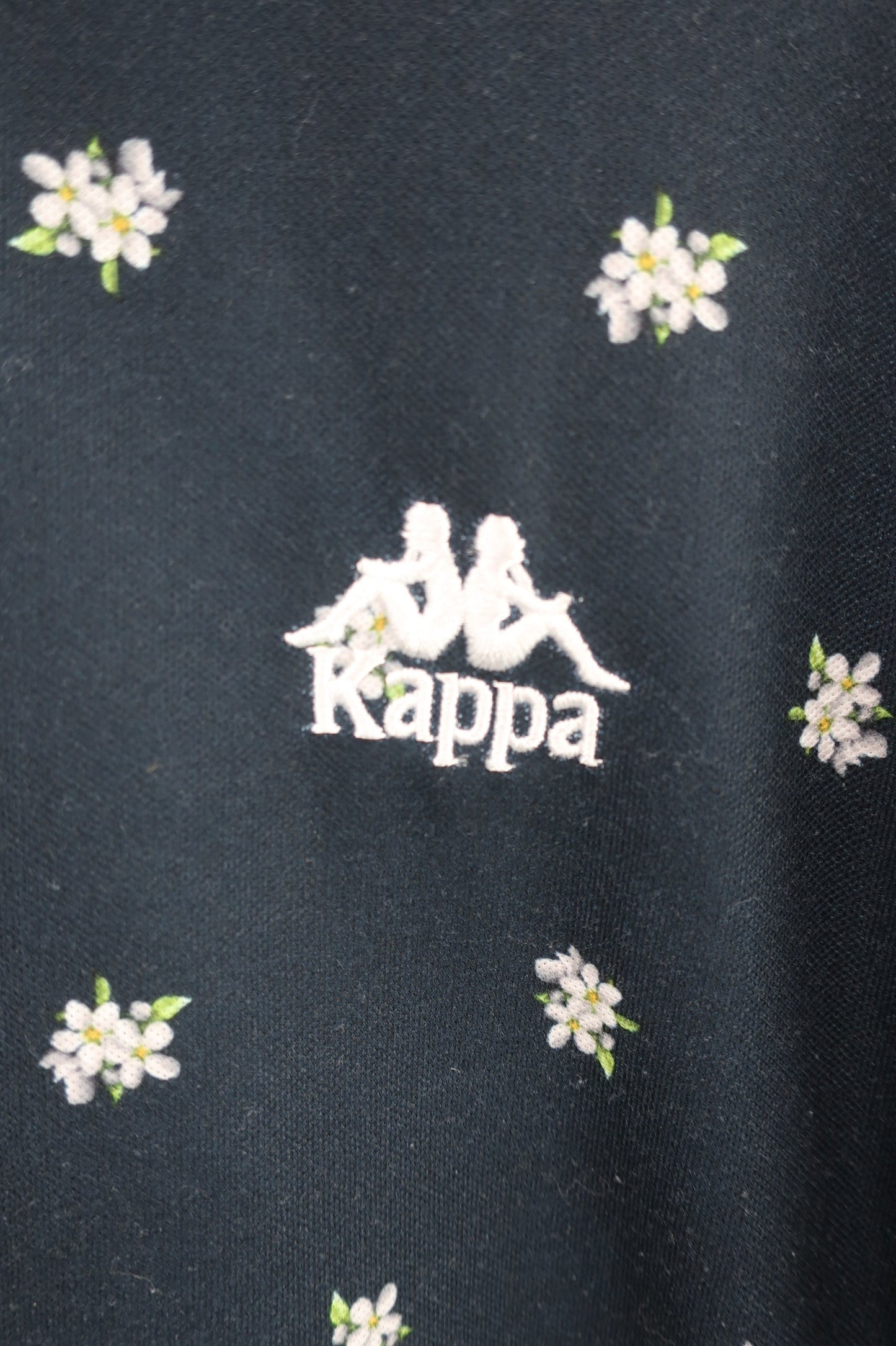 Kappa(カッパ) ポロシャツ 黒花柄 メンズ O B