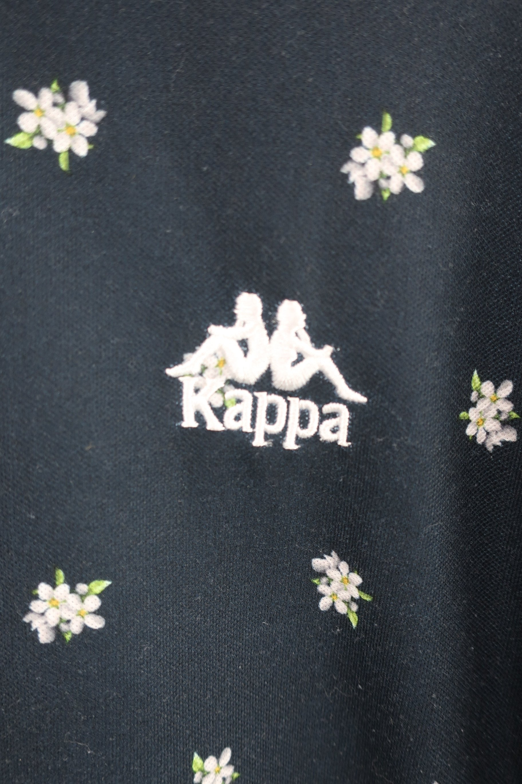 Kappa(カッパ) ポロシャツ 黒花柄 メンズ O B