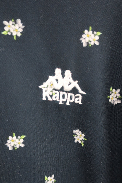 Kappa(カッパ) ポロシャツ 黒花柄 メンズ O B