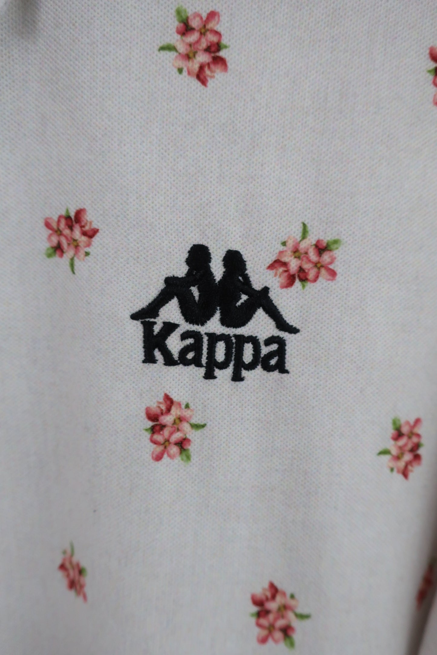 Kappa(カッパ) ポロシャツ 白花柄 メンズ L B