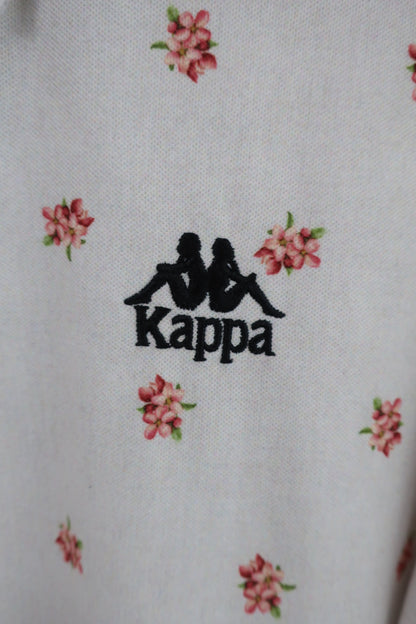 Kappa(カッパ) ポロシャツ 白花柄 メンズ L B