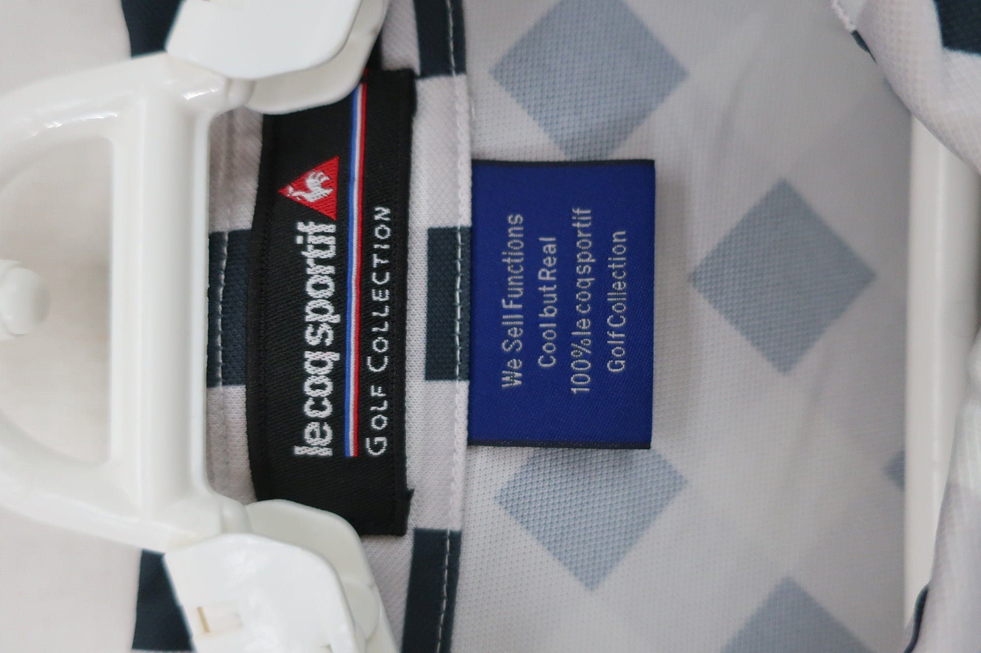 le coq sportif(ルコックスポルティフ) ポロシャツ 白黒チェック メンズ LL A