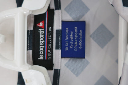 le coq sportif(ルコックスポルティフ) ポロシャツ 白黒チェック メンズ LL A
