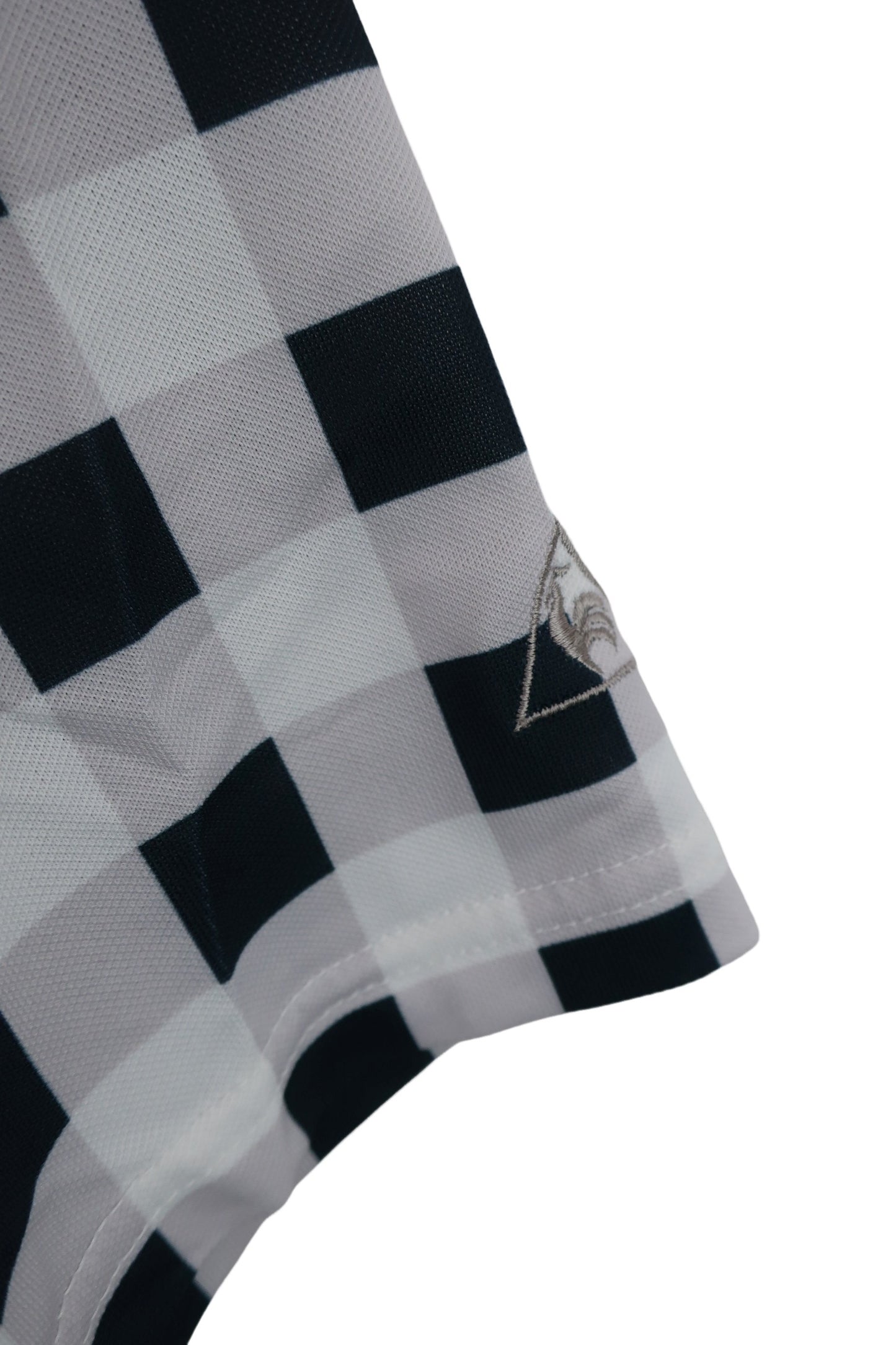 le coq sportif(ルコックスポルティフ) ポロシャツ 白黒チェック メンズ LL A