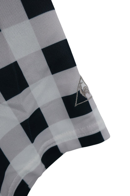 le coq sportif(ルコックスポルティフ) ポロシャツ 白黒チェック メンズ LL A
