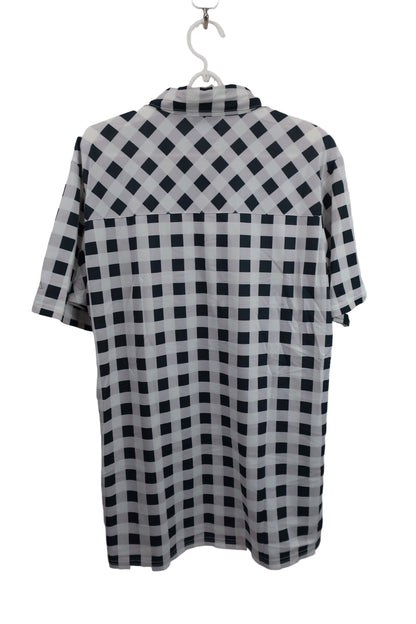 le coq sportif(ルコックスポルティフ) ポロシャツ 白黒チェック メンズ LL A