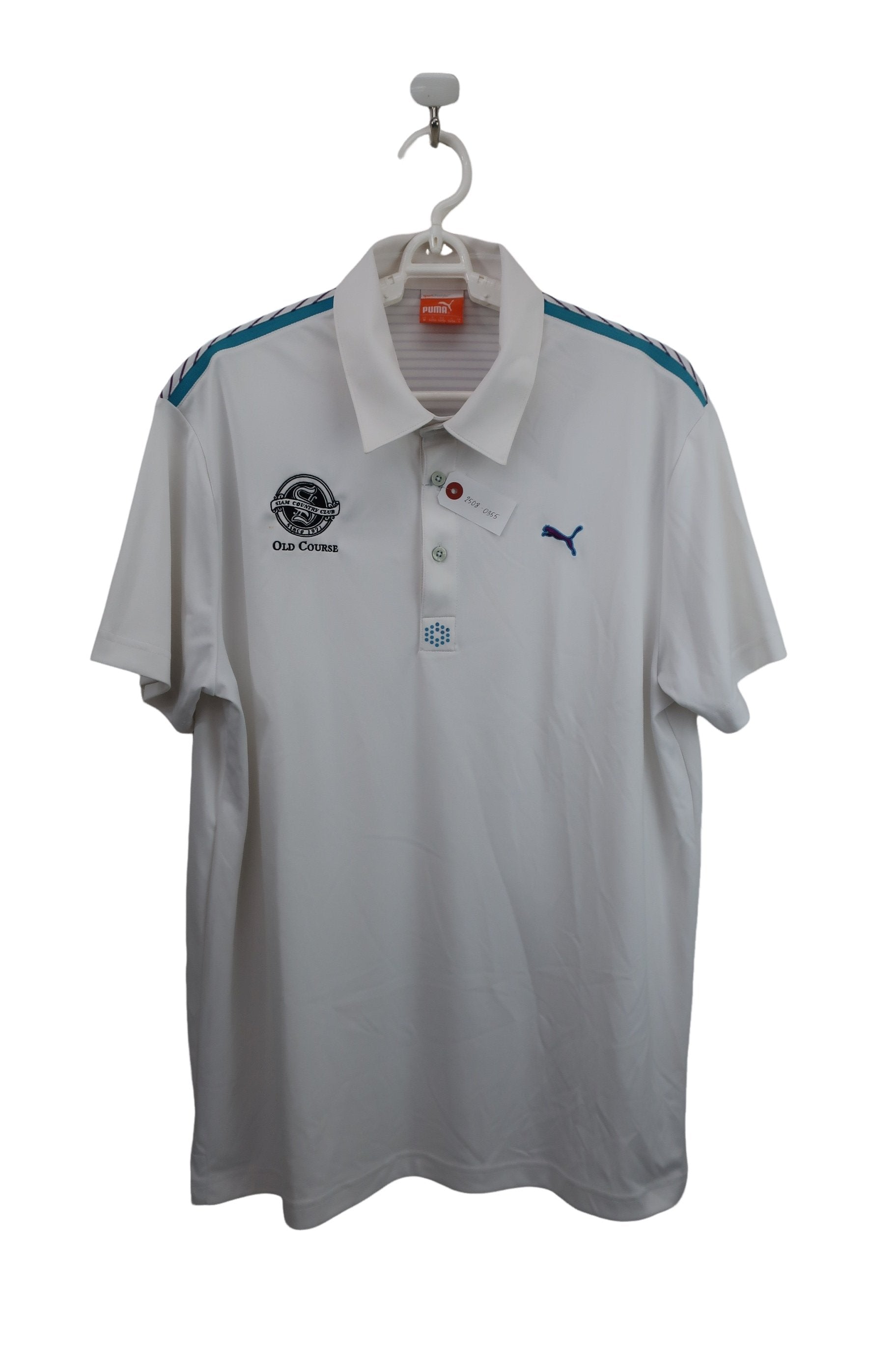 PUMA GOLF(プーマゴルフ) ポロシャツ 白水色 メンズ US M B