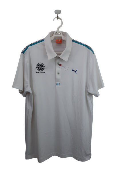 PUMA GOLF(プーマゴルフ) ポロシャツ 白水色 メンズ US M B