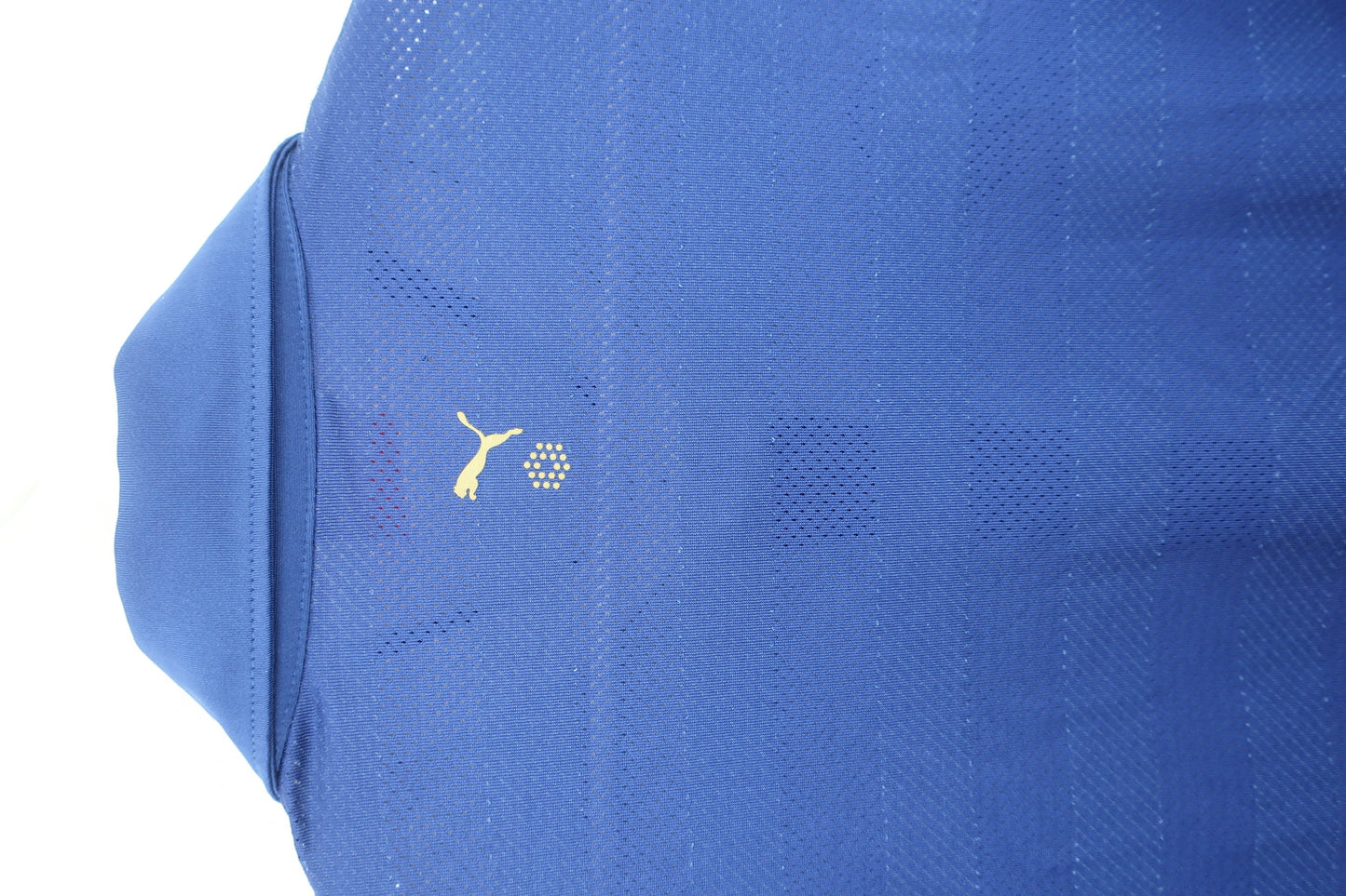 PUMA GOLF(プーマゴルフ) ポロシャツ 青系チェック柄 メンズ US M A