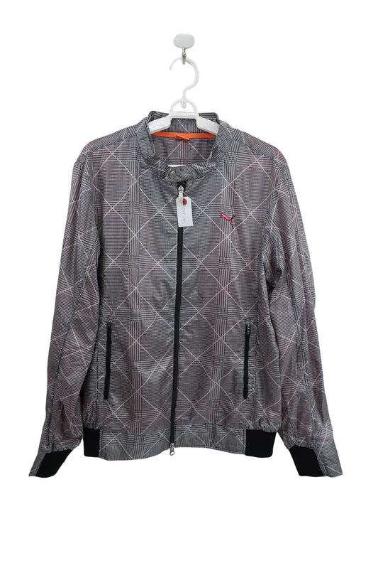 PUMA GOLF(プーマゴルフ) ウィンドブレーカー グレー黒千鳥柄 メンズ O B