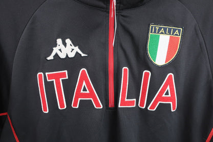 Kappa(カッパ) ハーフジップシャツ 黒赤 メンズ LL A