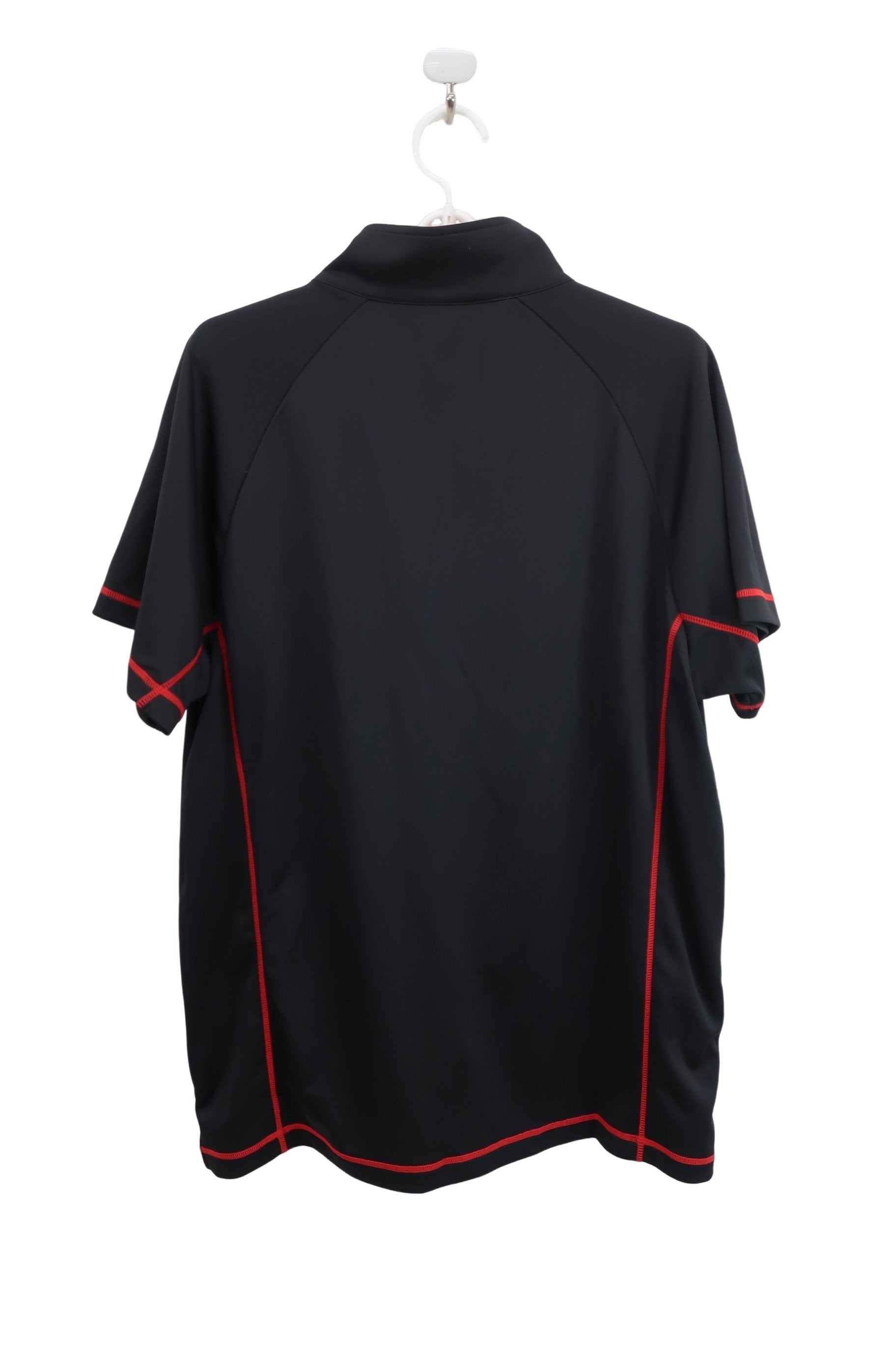 Kappa(カッパ) ハーフジップシャツ 黒赤 メンズ LL A