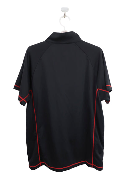 Kappa(カッパ) ハーフジップシャツ 黒赤 メンズ LL A