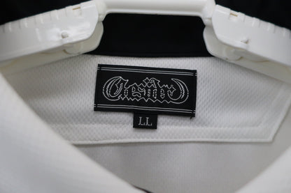 Geisiter ポロシャツ 白黒総柄 メンズ LL A