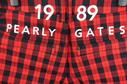 PEARLY GATES(パーリーゲイツ) ショートパンツ 赤黒チェック レディース 0 055-1232004 N