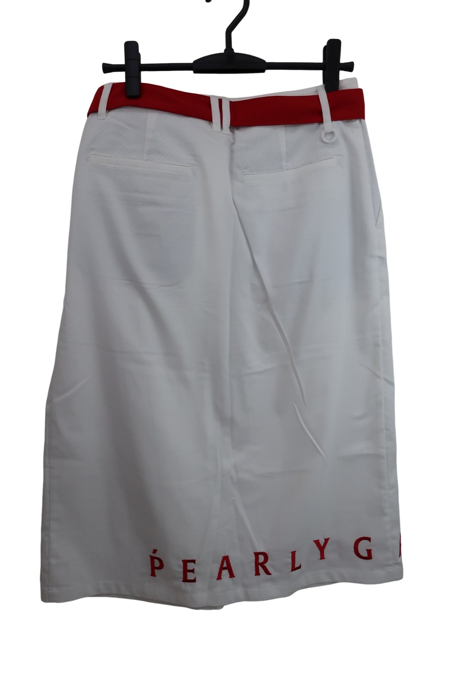 PEARLY GATES(パーリーゲイツ) ストレッチミモレミドルスカート 白赤 レディース 1 055-2134312 N
