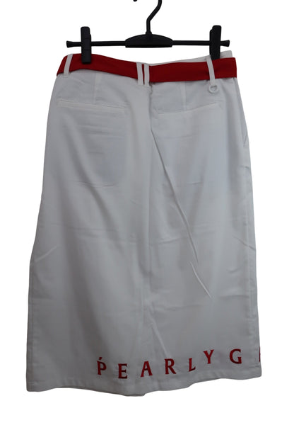 PEARLY GATES(パーリーゲイツ) ストレッチミモレミドルスカート 白赤 レディース 1 055-2134312 N