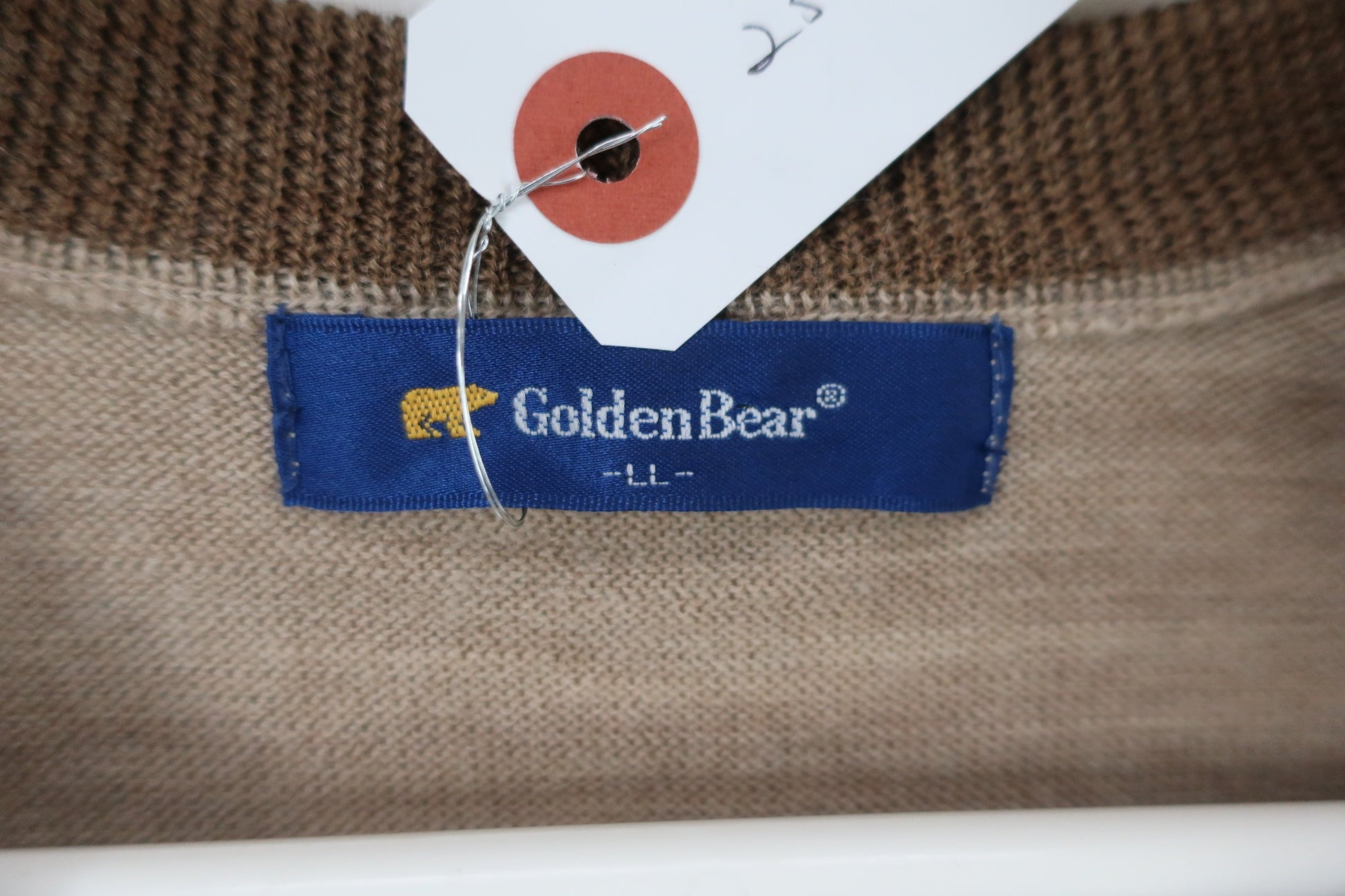 Golden Bear(ゴールデンベア) 長袖ニットセーター ベージュ茶色 メンズ LL 314H7622 A