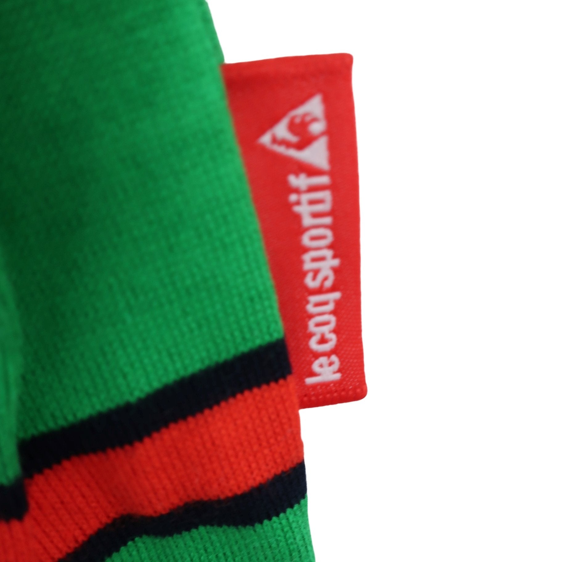 le coq sportif(ルコックスポルティフ) ポロシャツ 緑赤ボーダー レディース LL A