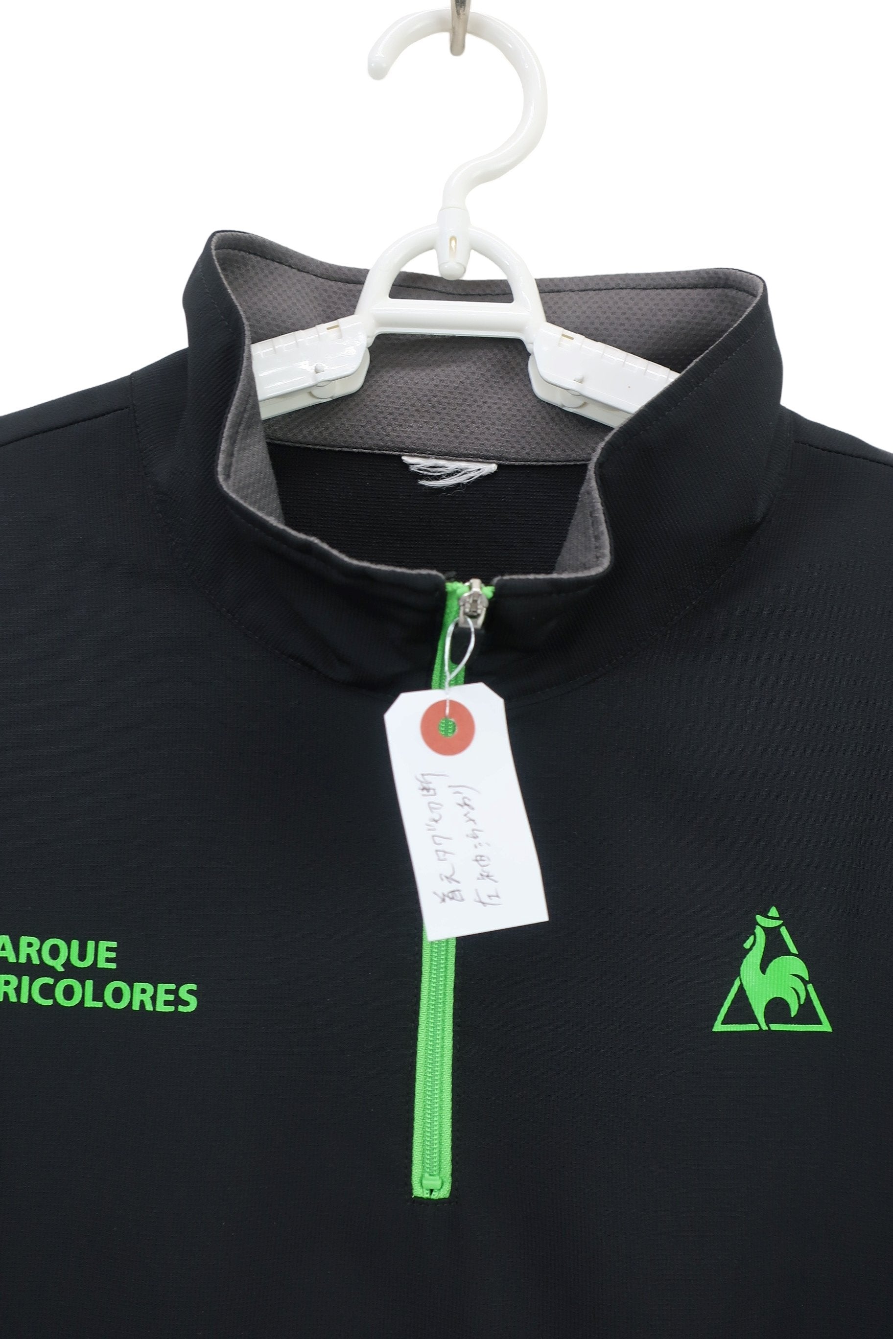 le coq sportif(ルコックスポルティフ) ハーフジップシャツ 黒黄緑 メンズ XO B