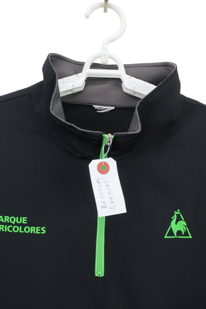 le coq sportif(ルコックスポルティフ) ハーフジップシャツ 黒黄緑 メンズ XO B