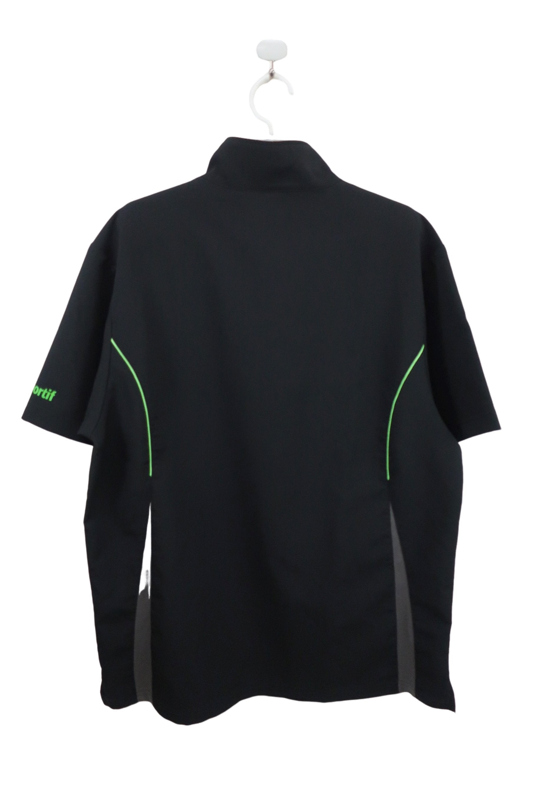 le coq sportif(ルコックスポルティフ) ハーフジップシャツ 黒黄緑 メンズ XO B
