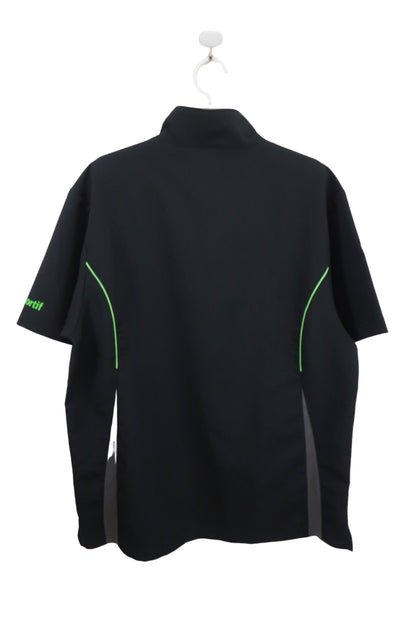 le coq sportif(ルコックスポルティフ) ハーフジップシャツ 黒黄緑 メンズ XO B