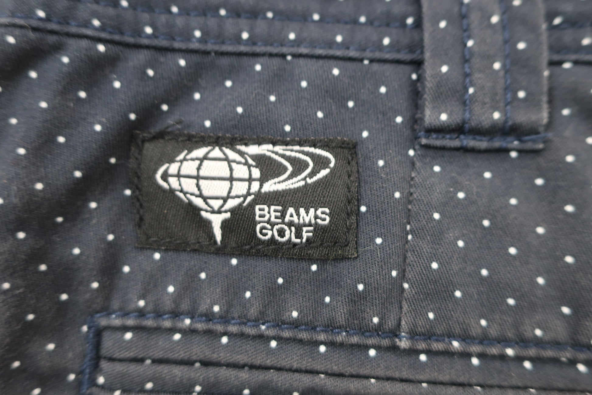 BEAMS GOLF(ビームスゴルフ) ショートパンツ ネイビー白ドット柄 レディース 28インチ C