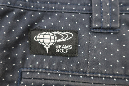 BEAMS GOLF(ビームスゴルフ) ショートパンツ ネイビー白ドット柄 レディース 28インチ C