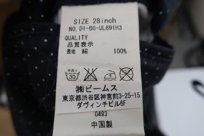 BEAMS GOLF(ビームスゴルフ) ショートパンツ ネイビー白ドット柄 レディース 28インチ C