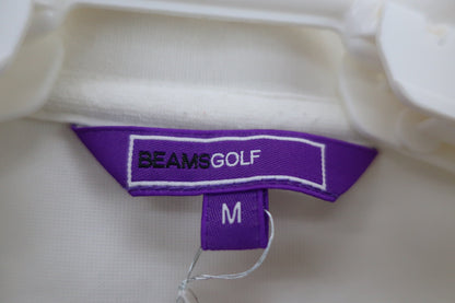 BEAMS GOLF(ビームスゴルフ) ポロシャツ 白青ネイビー レディース M B