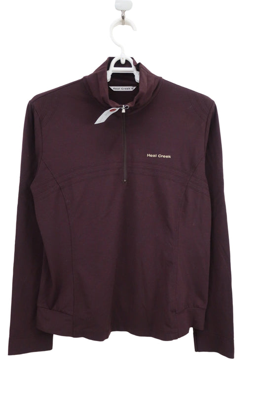 Heal Creek(ヒールクリーク) 長袖ハーフジップシャツ えんじ色 レディース 40 B